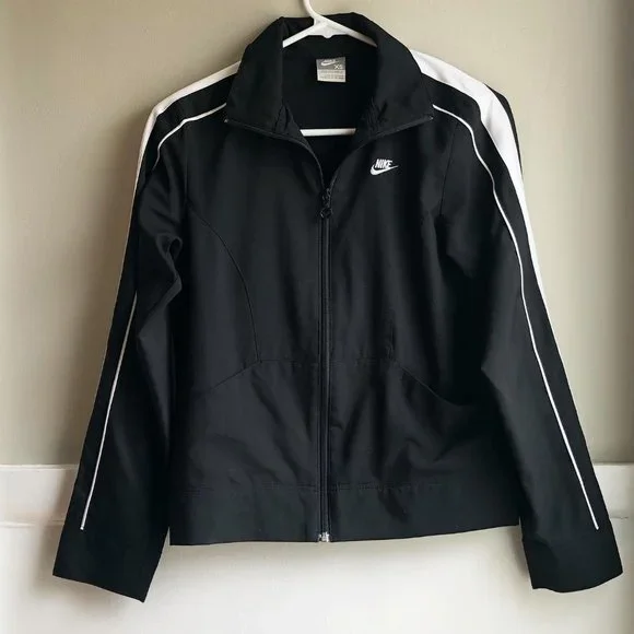 トップス 00s nike track jacket y2k teck black M Nike | Tops | Nike Y2k 200s Full Zip Track Jacket Black Sz